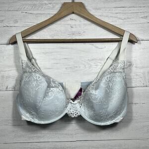 Adore Me light blue lace lightly lined balconette bra size 40DDD